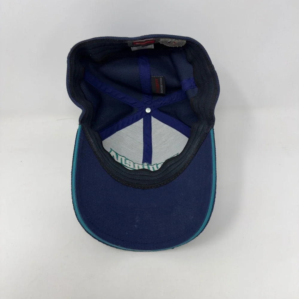 Nike Seattle Mariners Flexfit Hat Mens Navy Blue Teal Mesh MLB Baseball Cap L/XL